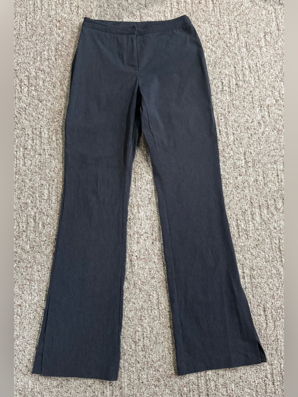 Women’s Gray Express stretch Bootcut Pants With Side Slits at Hem Size 3/4 Long
